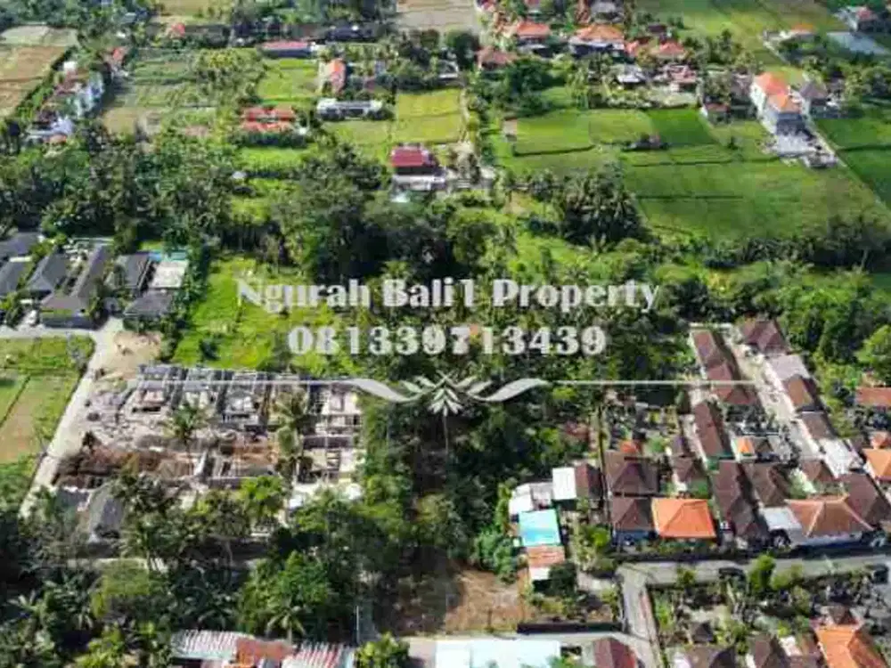 Tanah Premium Disewakan Luas 56,64 Are View Sawah Kawasan Villa di Sayan Ubud