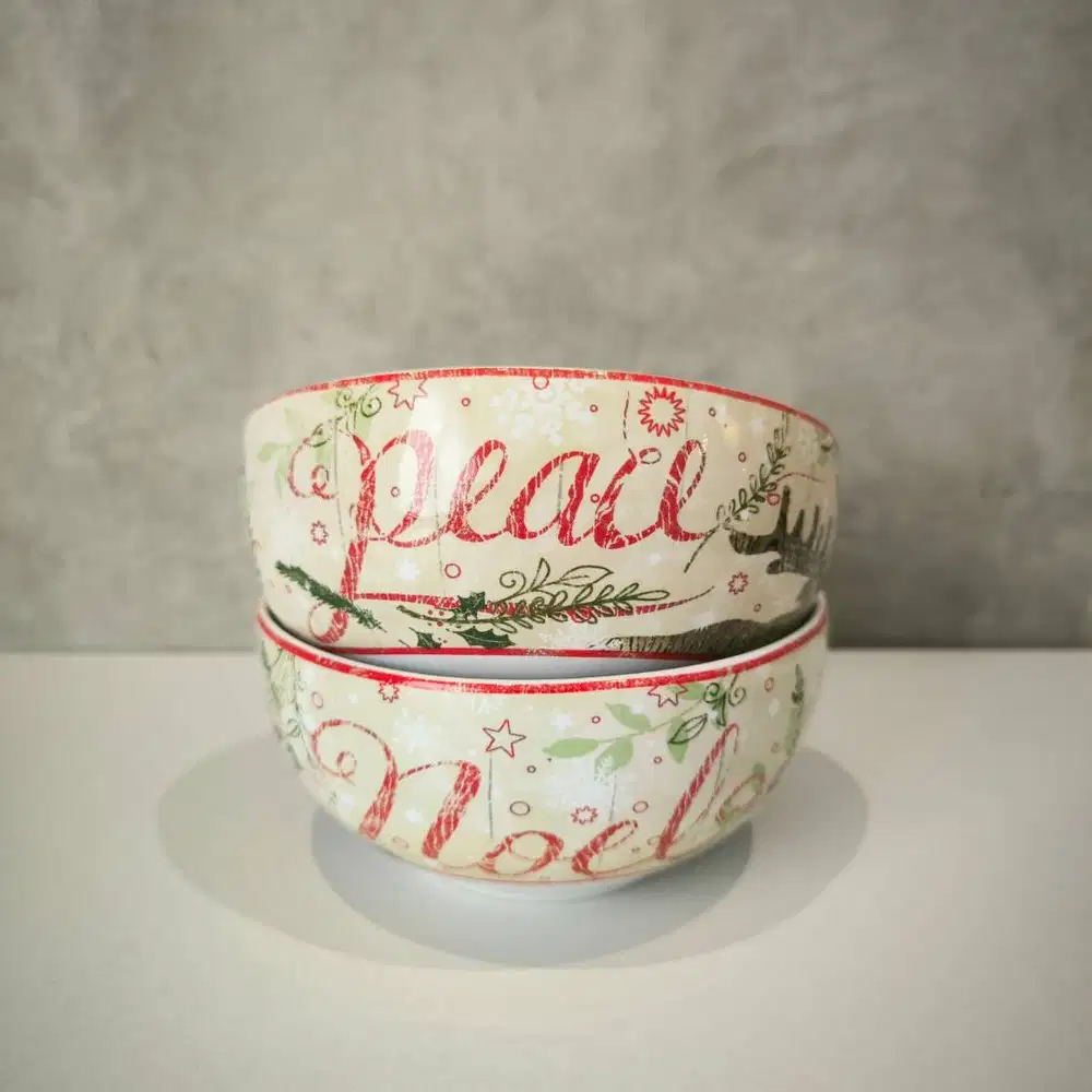 Peace & Noel Bowl  - ceramic  by Sango