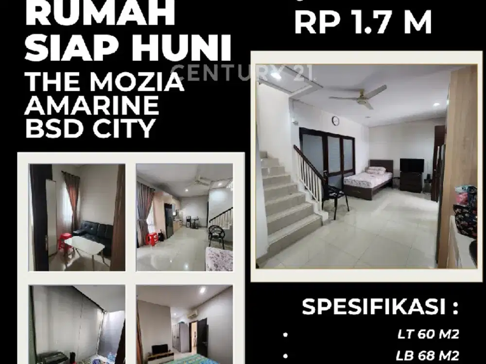 Dijual Rumah 2 Lantai Di The Mozia Cluster Amarine BSD