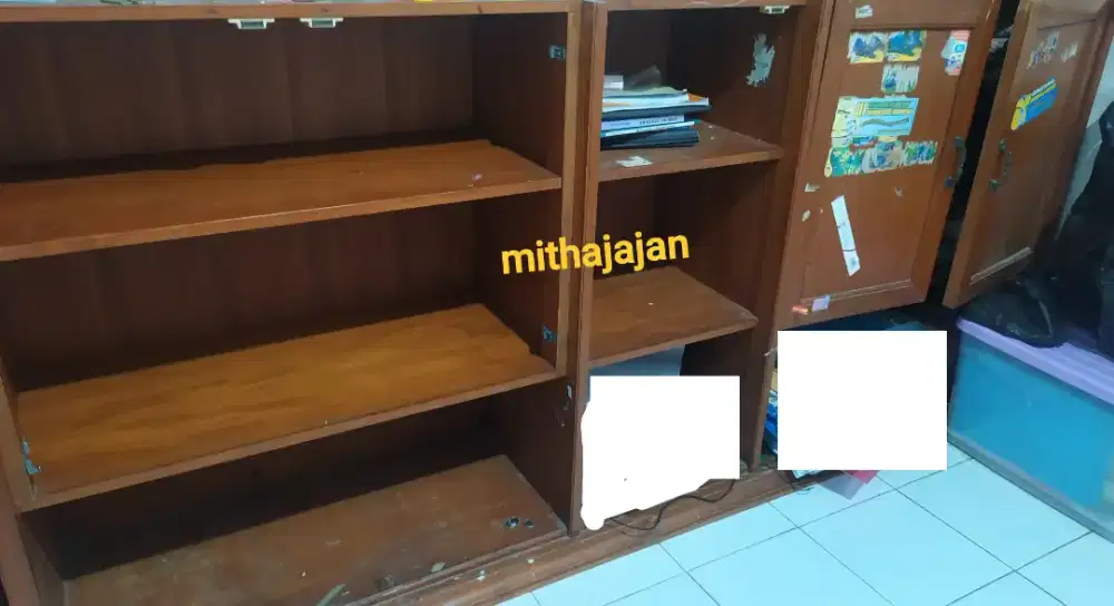 Lemari baju rak susun pakaian tas buku barang besar gede lebar 200cm