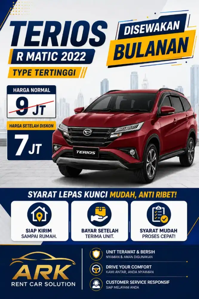 Rental mobil. Sewa mobil harian, mingguan & bulanan lepas kunci.