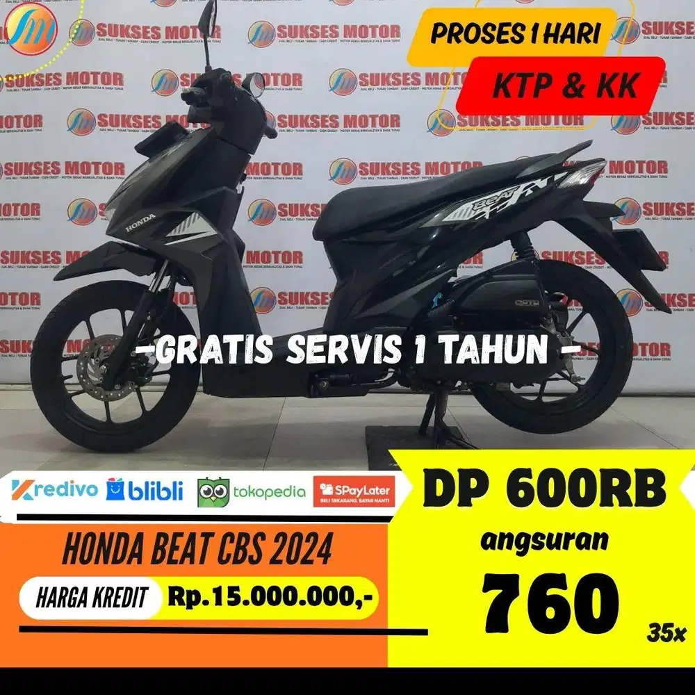 HONDA BEAT CBS 2024 KREDIT DP HANYA 600RIBU ANGSURAN SANGAT RINGAN
