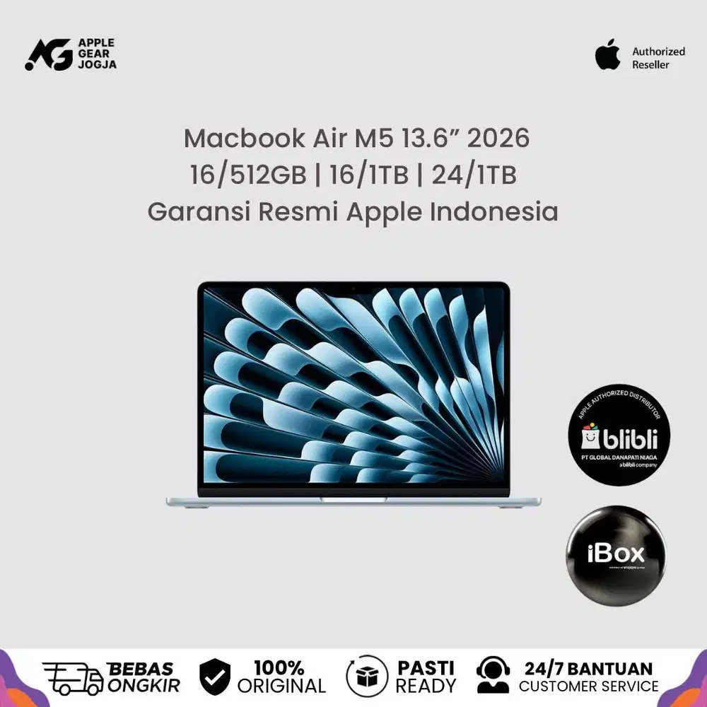 (iBox) Macbook Air M5 (2026) 13 Inch 16GB 512GB Resmi Indonesia