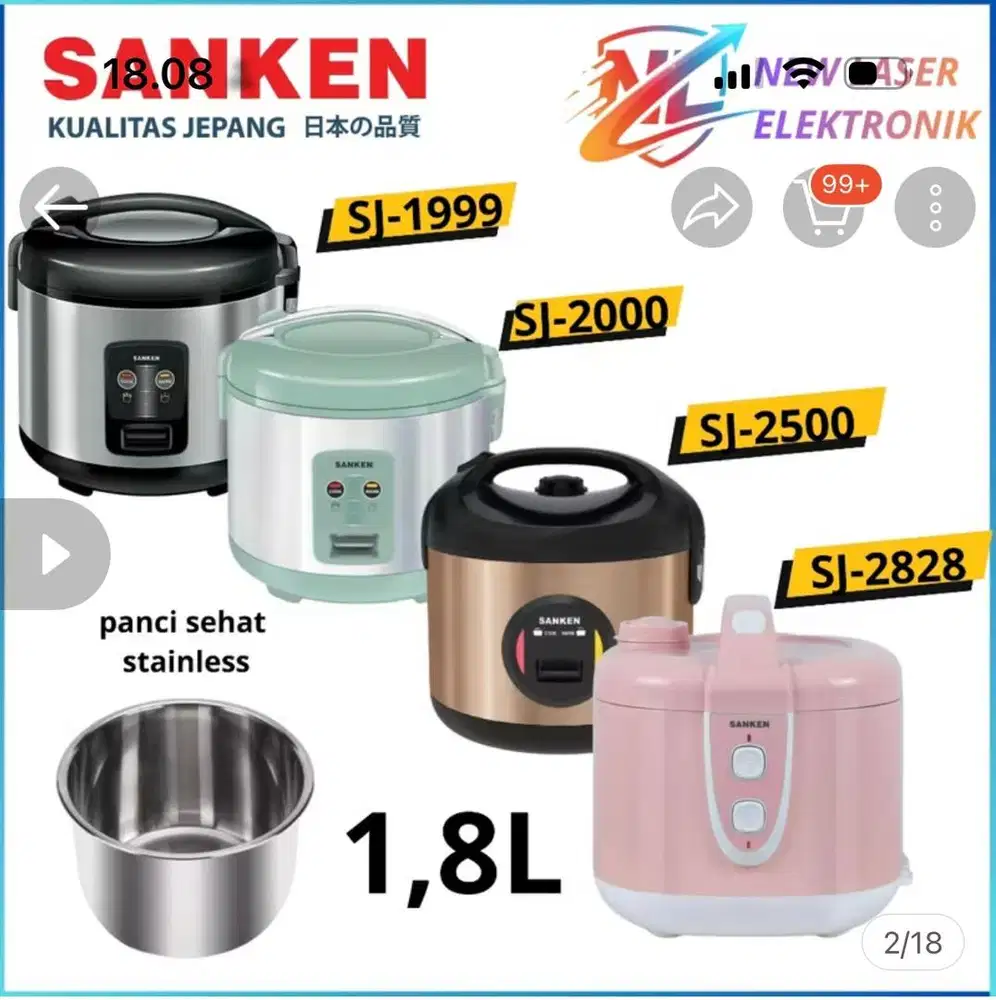 Rice cooker sehat merk sanken