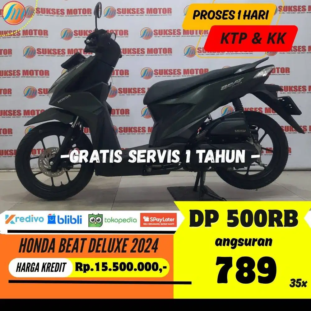 HONDA BEAT DELUXE 2024 KREDIT MURAH DP HANYA 500RIBU ANGSURAN RINGAN
