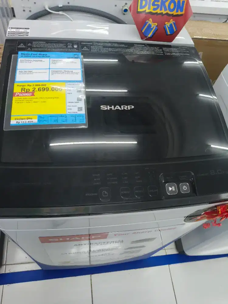 MESIN CUCI SHARP 8KG 350 WATT