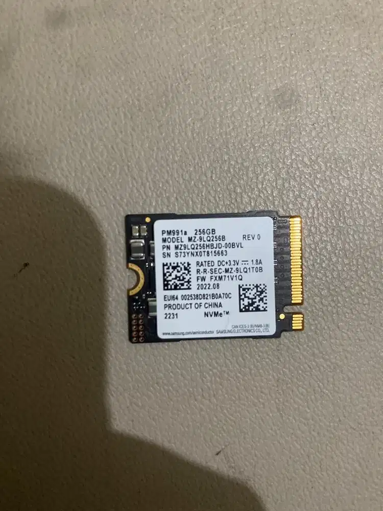 SSD 2230 256gb nvme seken