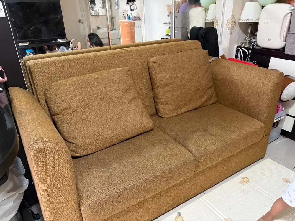 DIJUAL SOFA 2 SEATER MINIMALIS TERAWAT