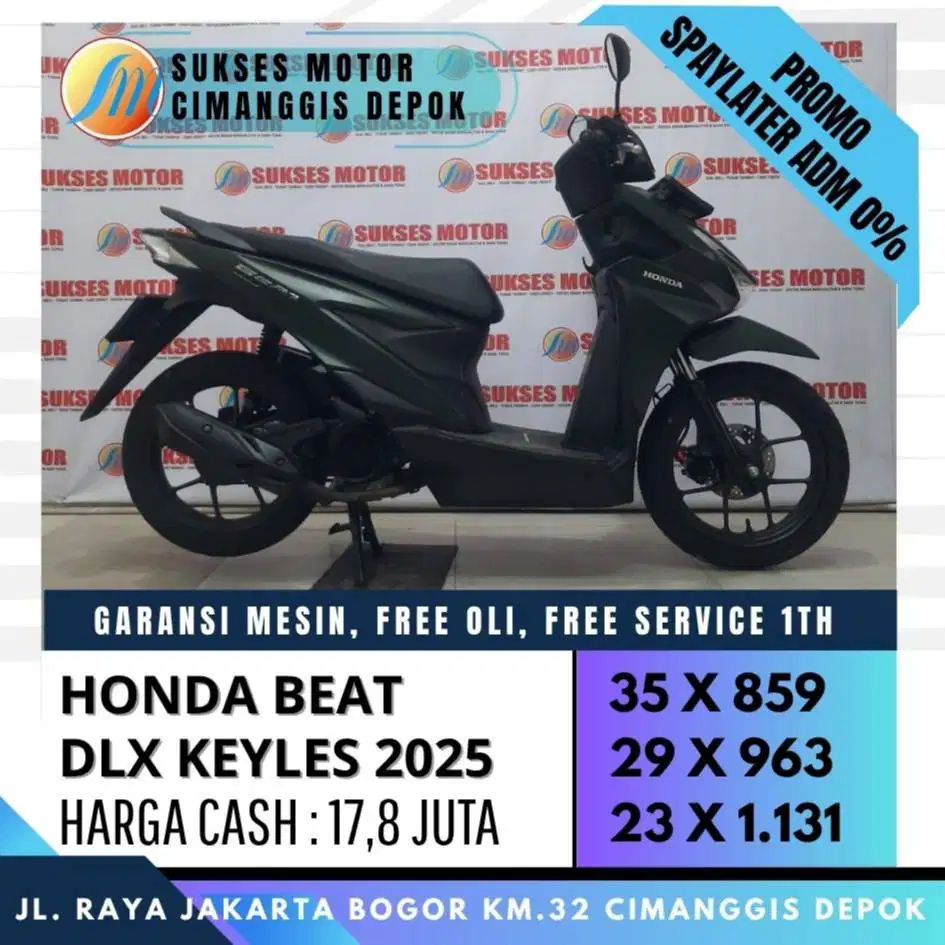 NEW BEAT DELUXE REMOT 2025 TERMURAH CASH KREDIT CC PAYLATER BISA