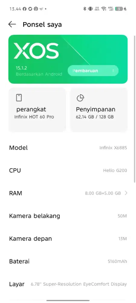 Infinix hot 60 pro 8/128