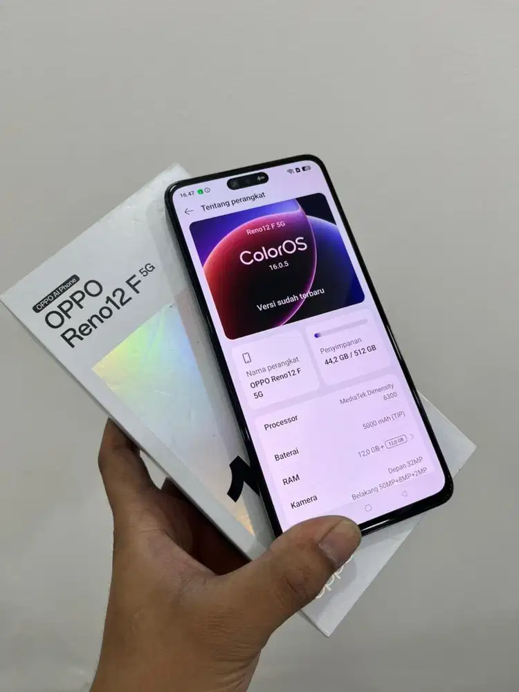 Oppo reno 12F 5G 12/512