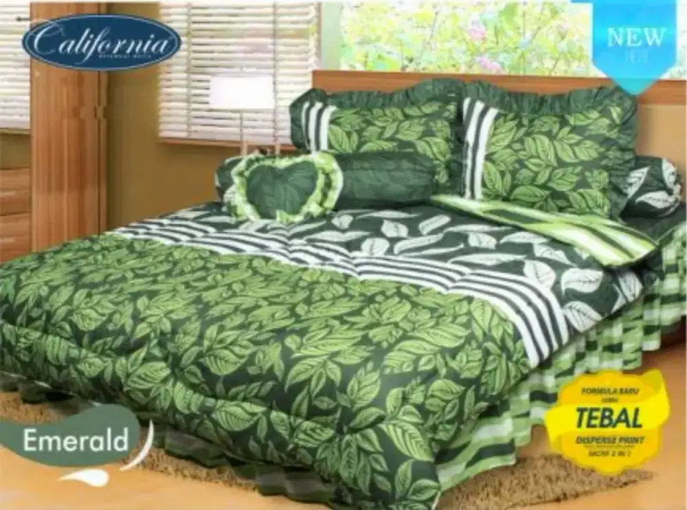 JUAL CEPAT Bed Cover California Emerald