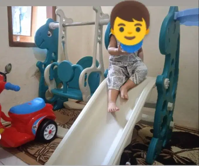Ayunan dan perosotan anak set murah