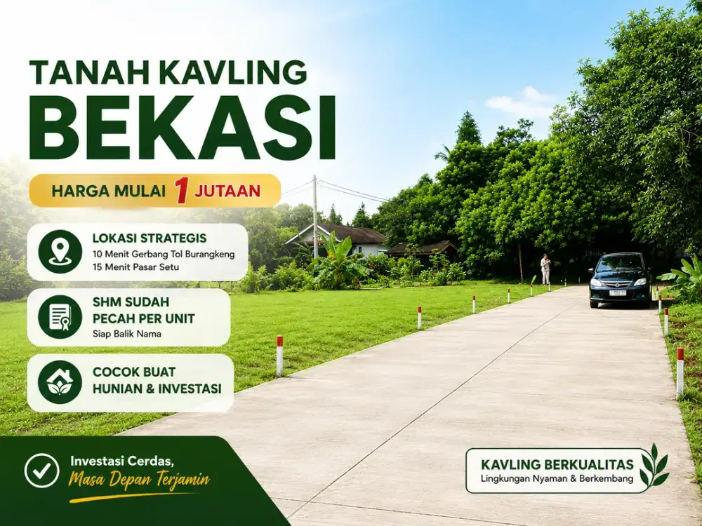 Kavling SHM Siap Balik Nama, Hanya 1 Jt-an, Dekat Pintu Tol Burangkeng