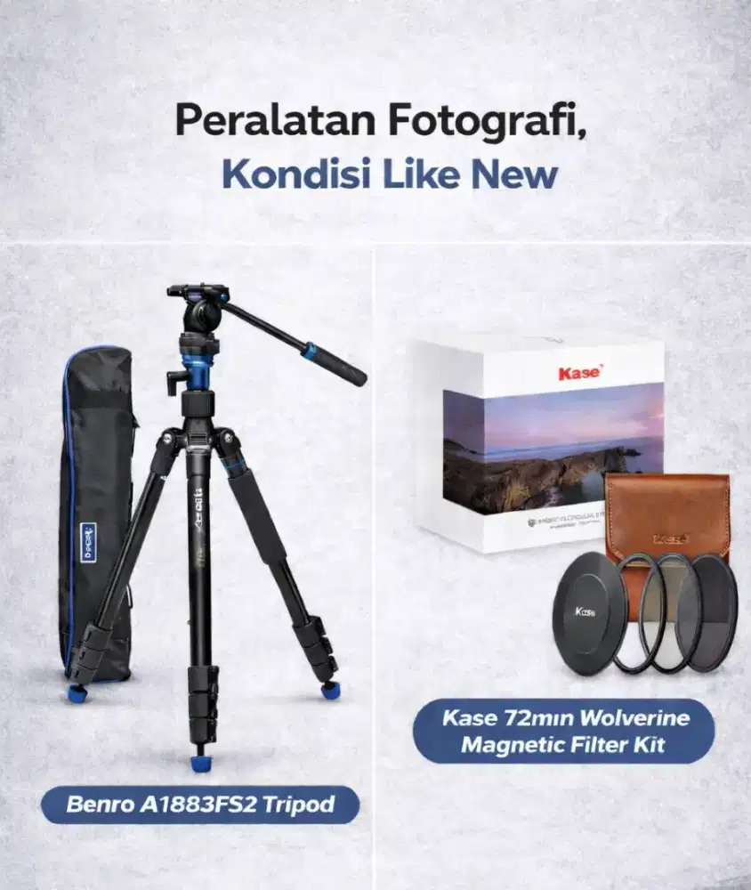 Tripod dan Filter Lensa