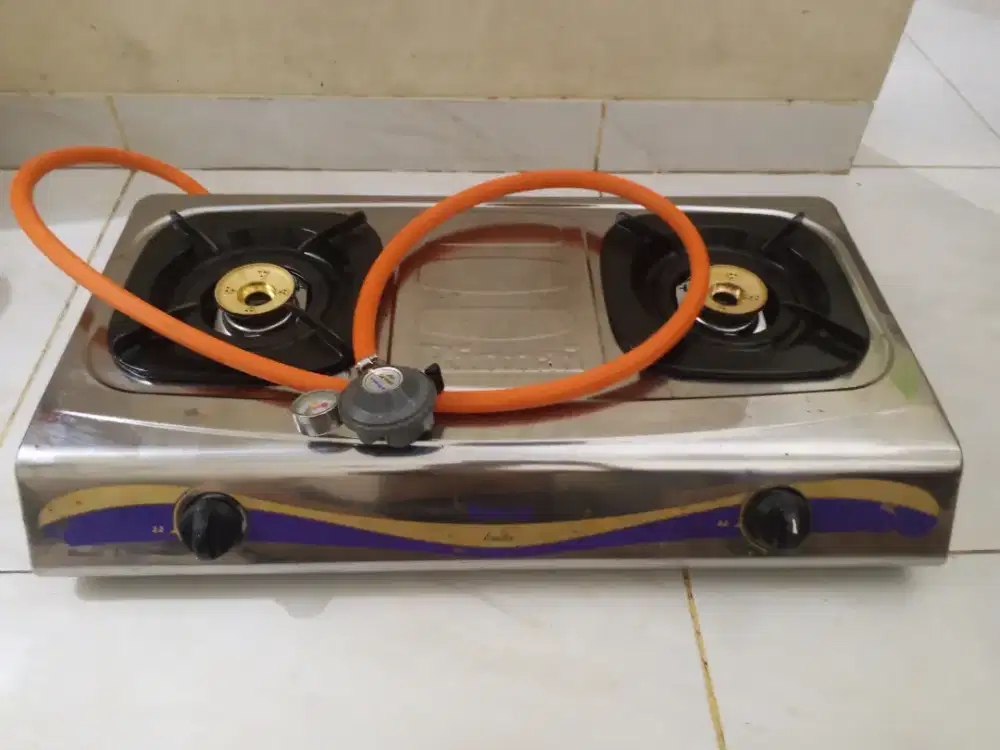 Kompor gas Rinnai 2 tungku + selang regulator