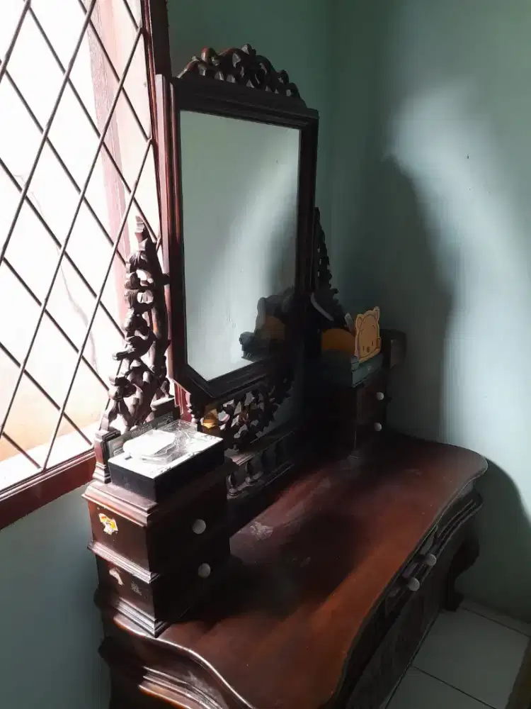 Meja rias full kayu jati