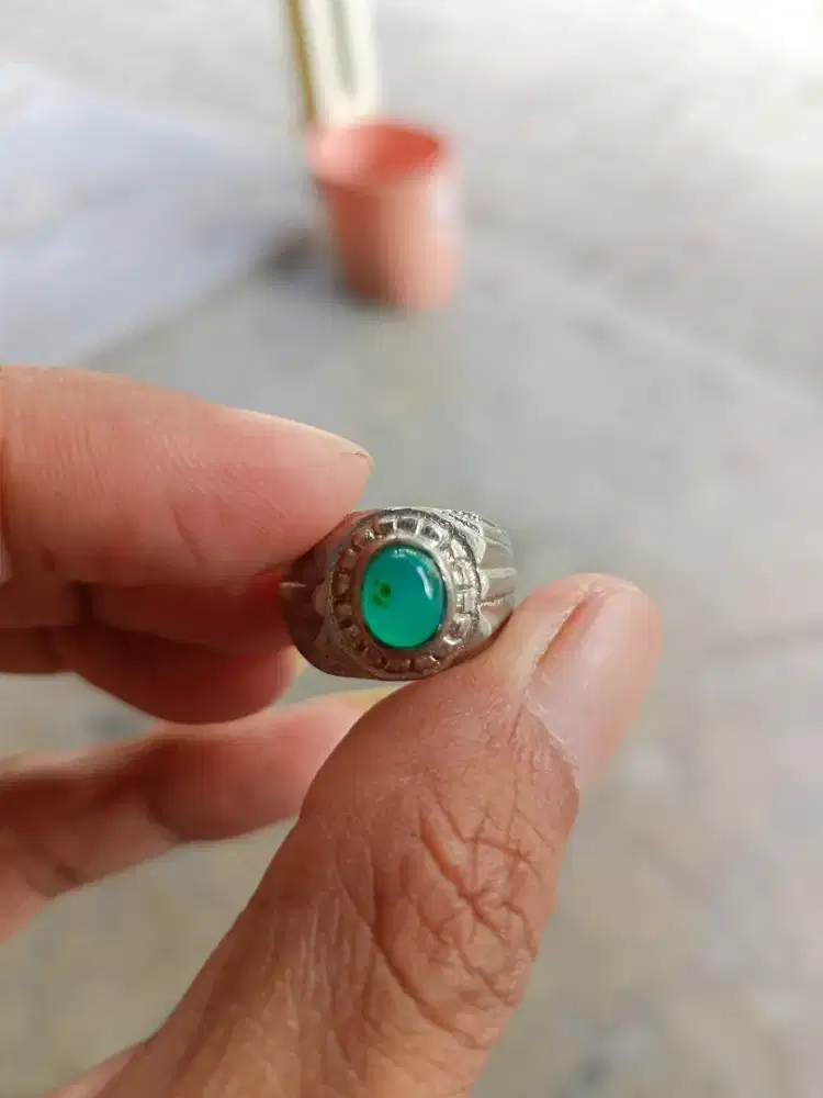 Batu Cincin Akik Permata Natural Chrysocolla Bacan Doko Kristal Imut