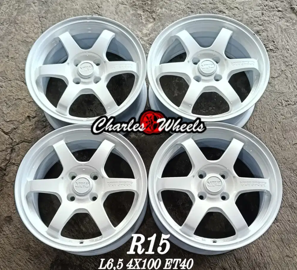 VELG TE37 RING 15 PUTIH