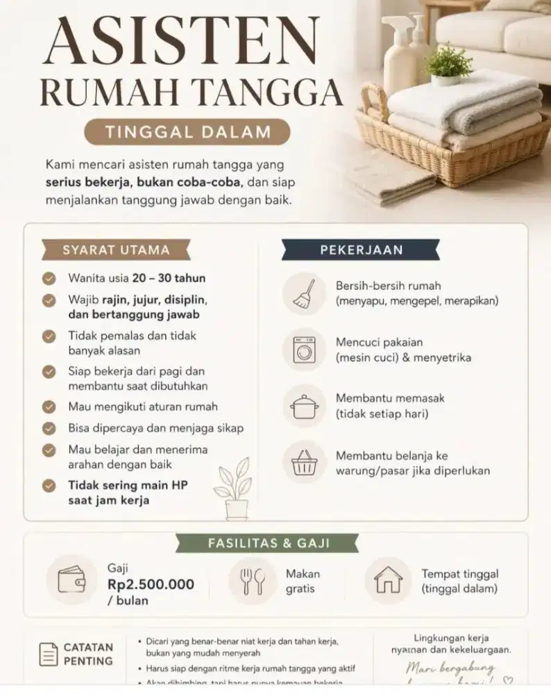 ART (LOWONGAN KERJA)