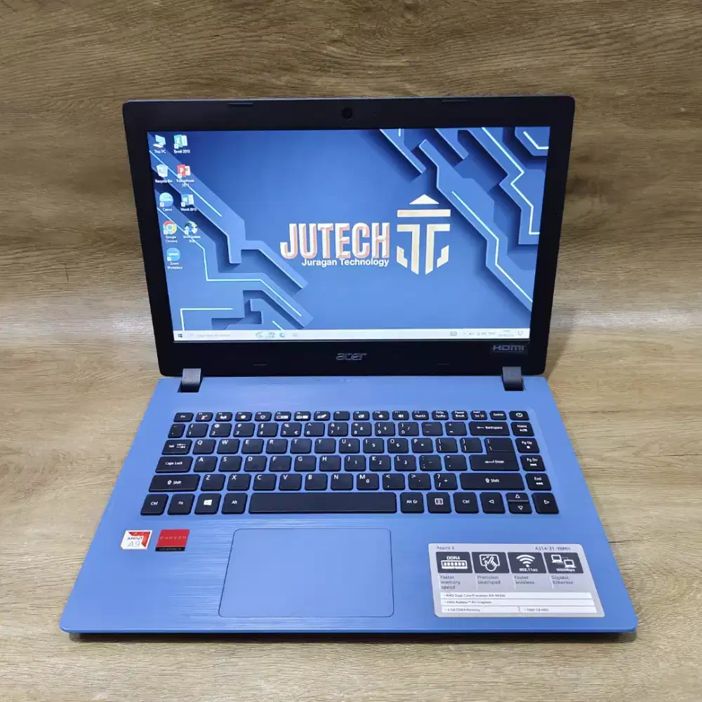 LAPTOP ACER ASPIRE 3 A314-21 SERIES SLIM RAM 12GB Bonus Mouse Baru, Si