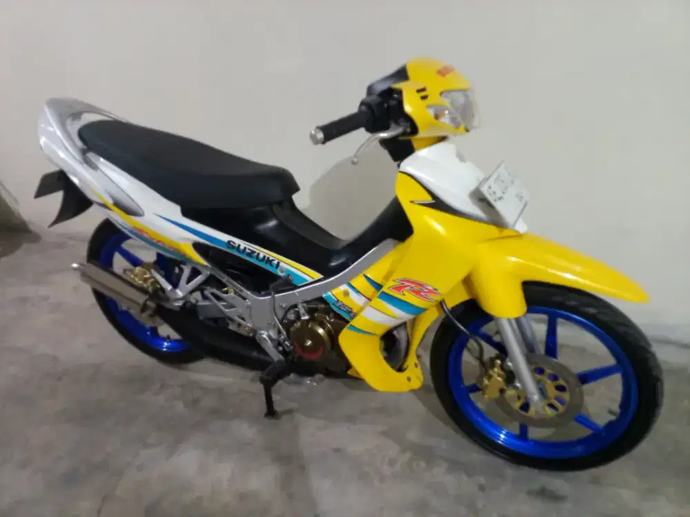 Suzuki Satria R 120 2 Tak Warna Kuning Modif Velg Biru Mesin Sehat