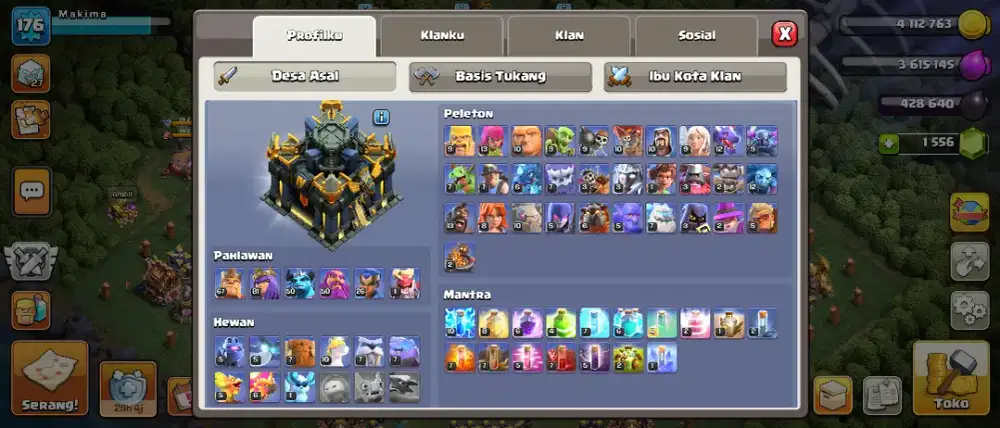 Jual Akun COC TH 17