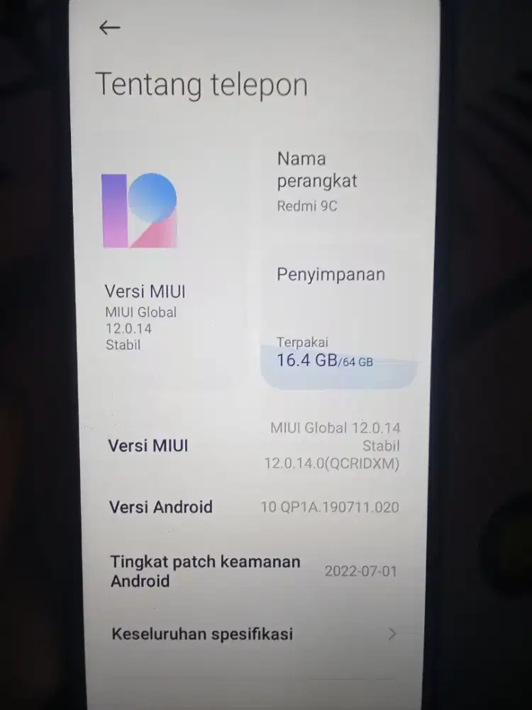 Redmi 9c ram 4/64