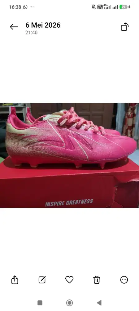 Sepatu bola FG specs size 45