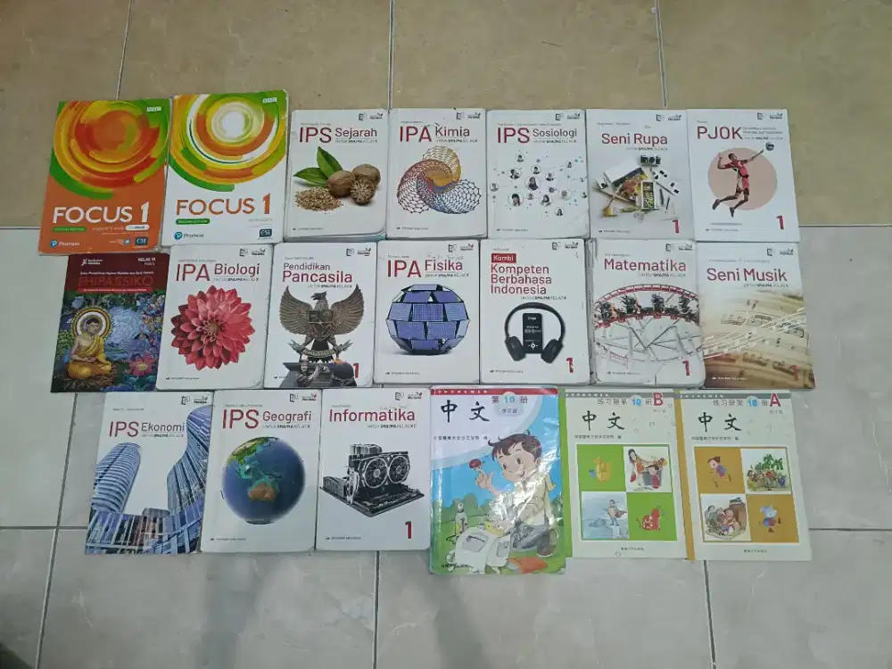 1 paket buku Medan mulia/Mian zhong kelas X/SMA1