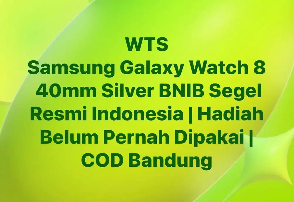 Samsung Galaxy Watch8 40mm Silver BNIB Segel Resmi Indonesia | COD BDG