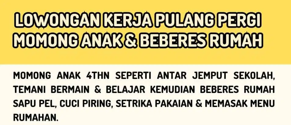 Butuh ART serabutan