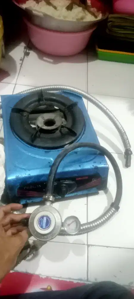 Kompor + Selang Regulator Nyala Normal