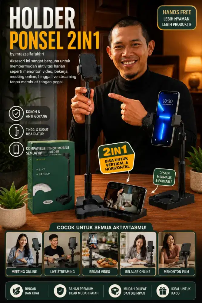 Terlaris! Stand Holder Ponsel 2In1