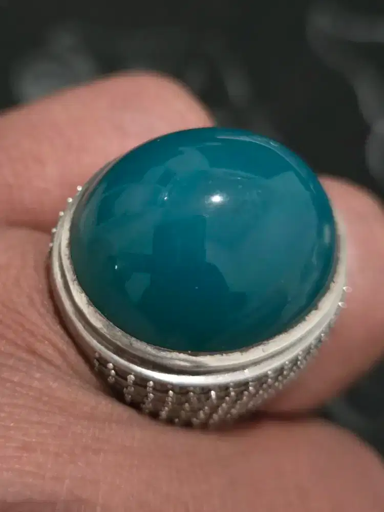 Natural Bacan Mumbul ring perak est 24x21x13