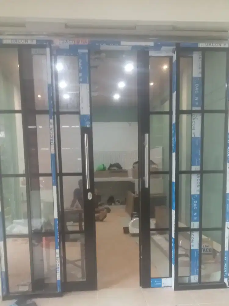jasa pasang kusen aluminium pintu sliding swing dll