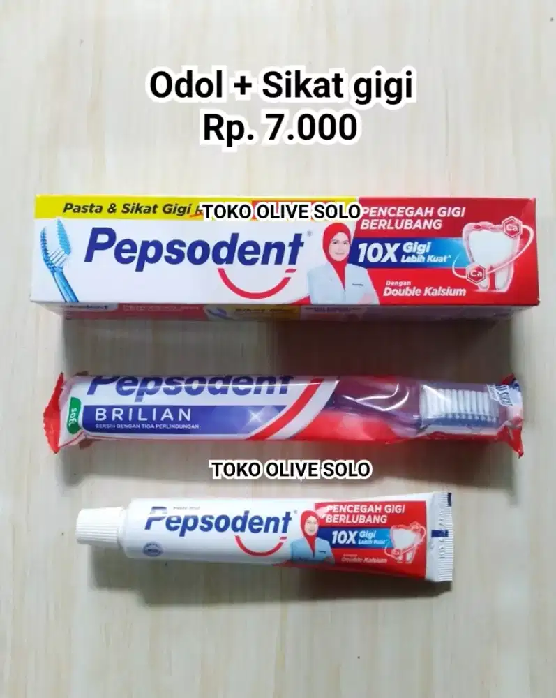 Odol pepsodent 72gr gratis 1 sikat gigi