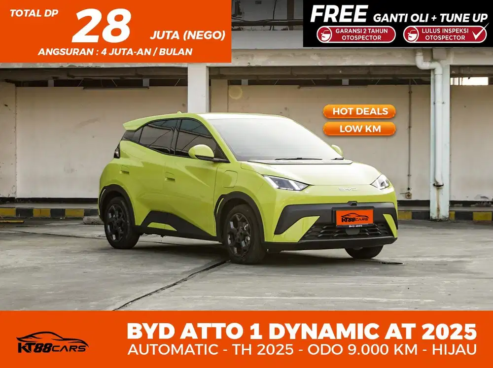 [BERGARANSI] BYD ATTO 1 DYNAMIC TAHUN 2025 HIJAU LOW KM LIKE NEW