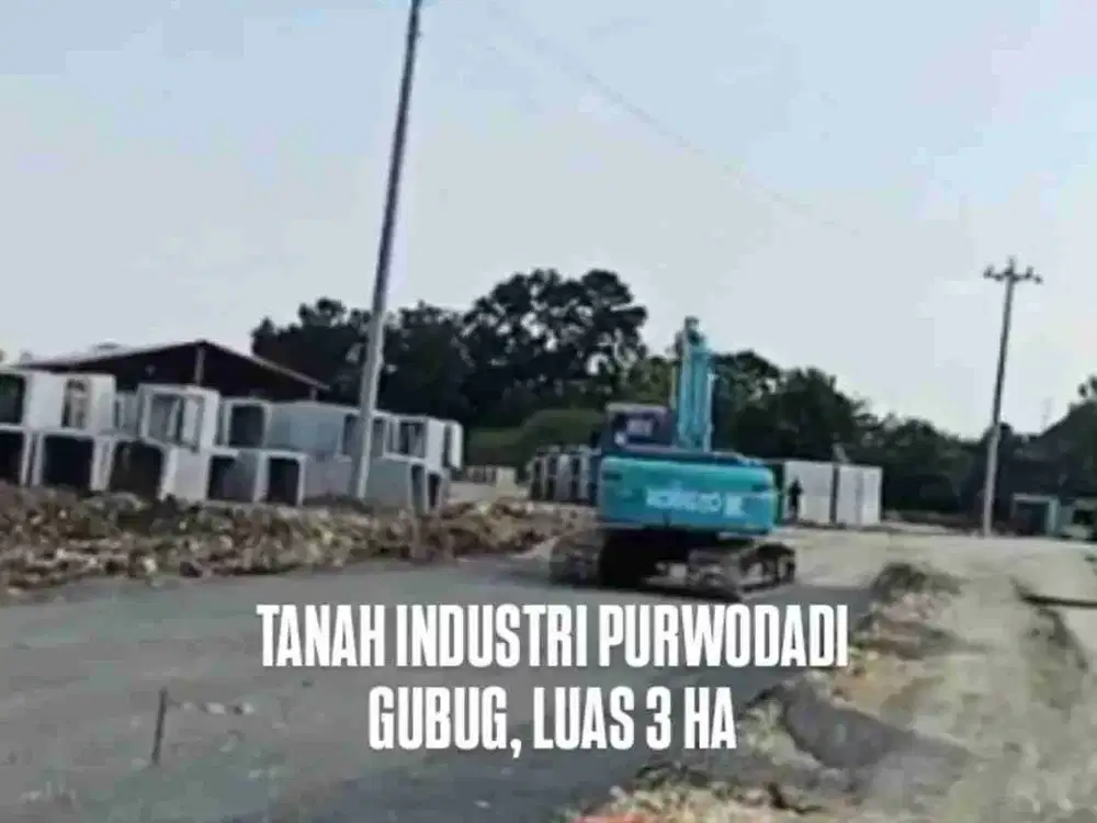 DIJUAL TANAH INDUSTRI GROBOGAN PURWODADI. LUAS 3 HA KAWASAN INDUSTRI