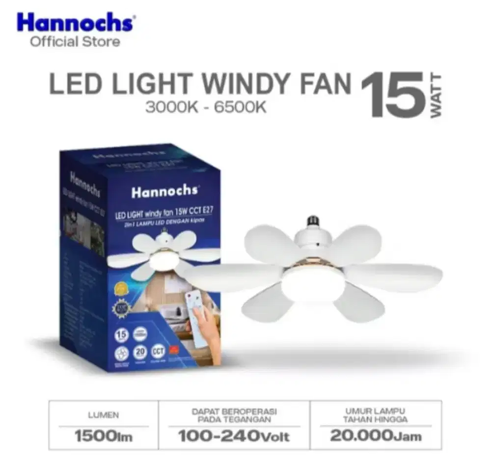 Hannochs Led Light Windy Fan 15W Ori