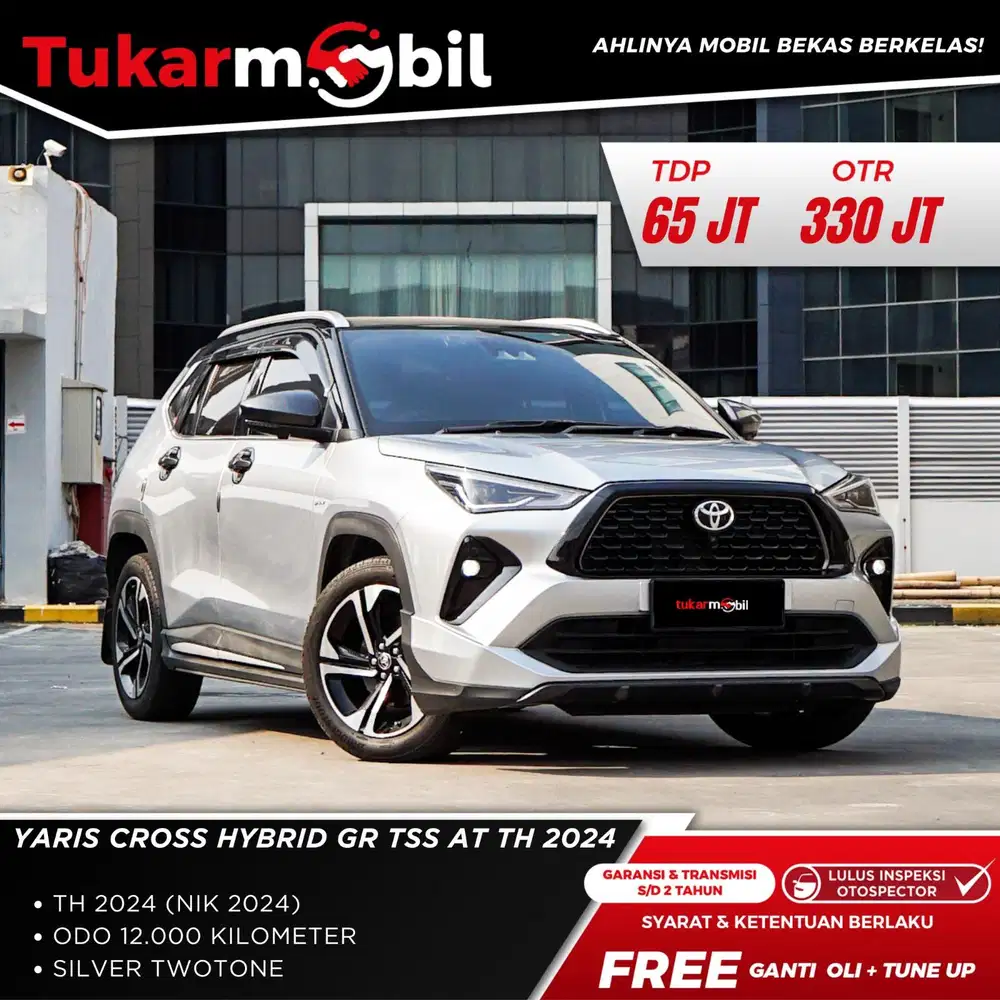 [BERGARANSI] TOYOTA YARIS CROSS HYBRID GR TSS THN 2024 TWOTONE GANJIL