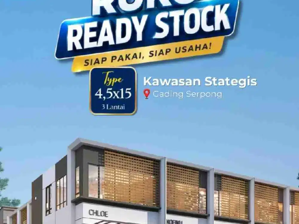 RUKO READY STOK SIAP PAKAI CICILAN DEVELOPER 120X PASADENA CENTRAL DISTRIK