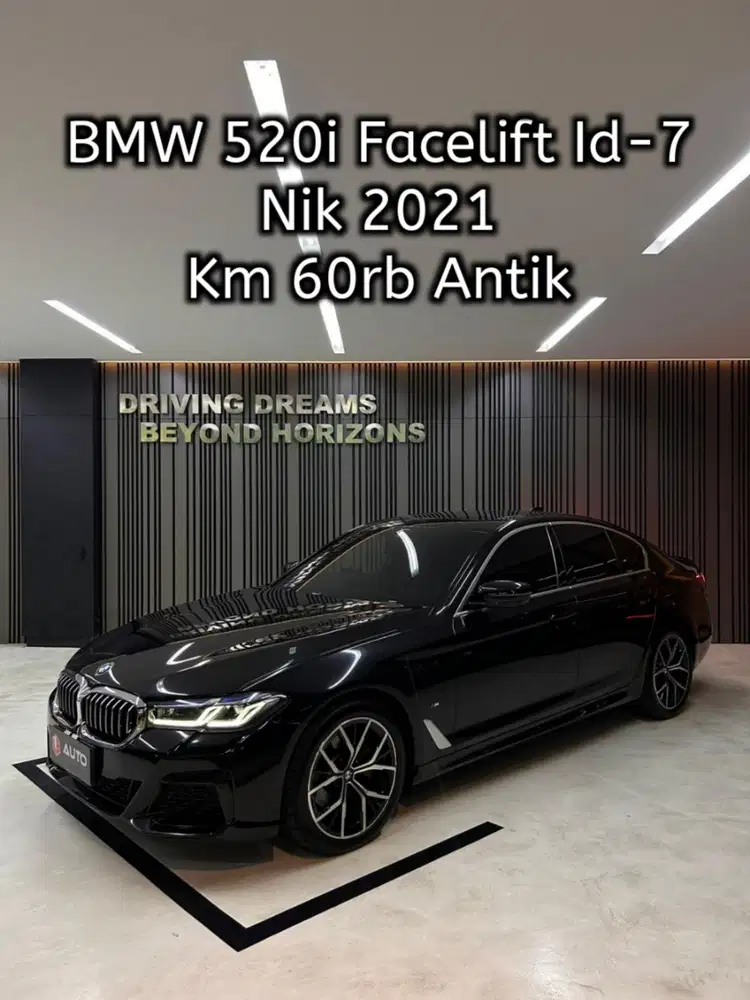 BMW 520i M-Sport 2022 Hitam Km60rb B1JVR Sunroof iDrive-7 Nik 2021