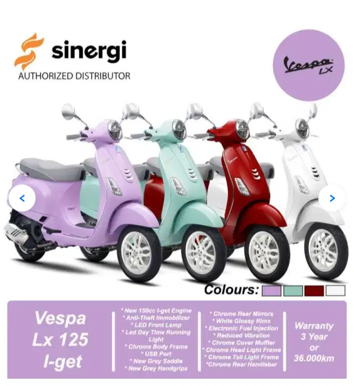 VESPA LX 150 CC I-GET 2025-2026