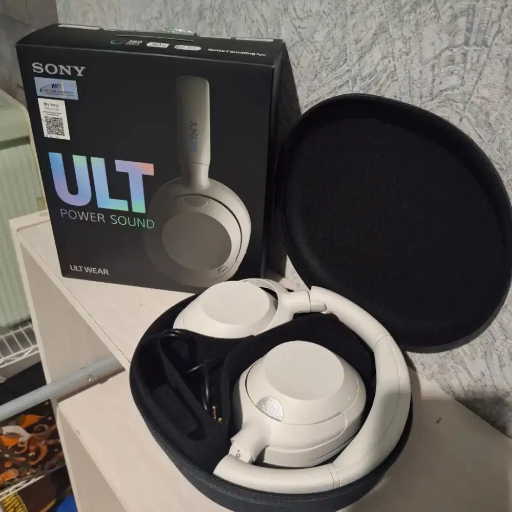 Sony ULT Wear White Bluetooth Headphone ANC Fullset