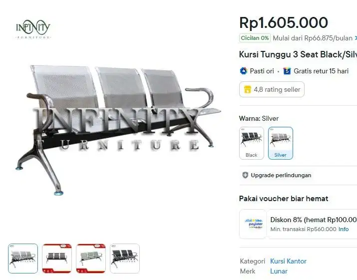 DIJUAL KURSI TUNGGU APOTIK DLL