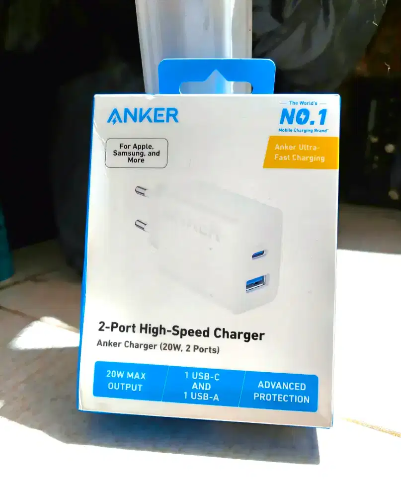 Charger Anker dualport 20W (baru)