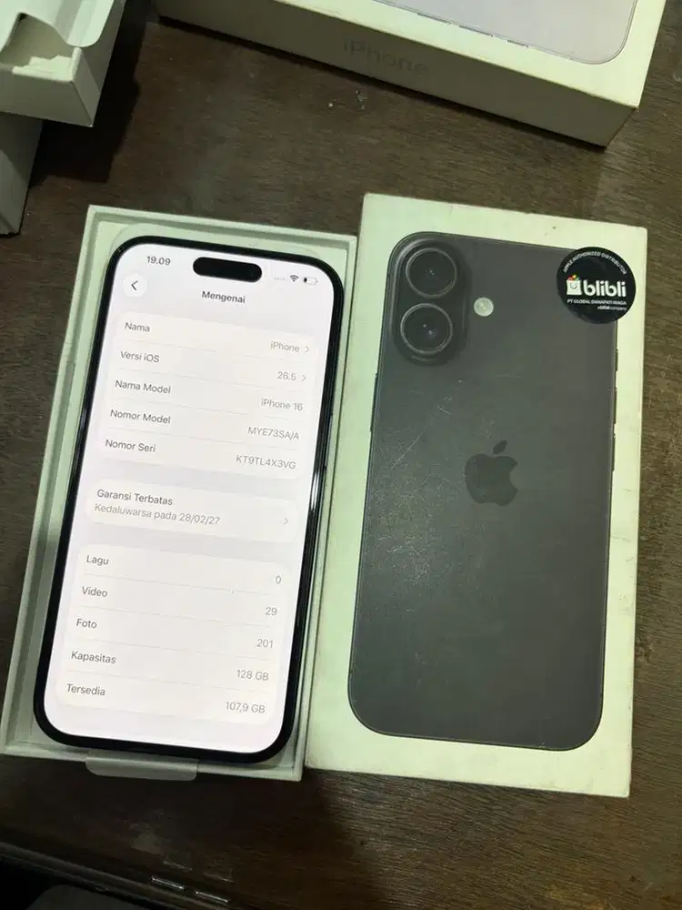 iPHONE 16 IBOX 128GB HB 100%