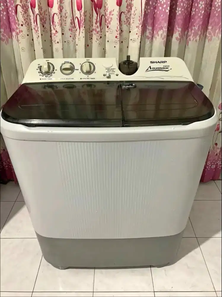 Mesin cuci 2 tabung Sharp aquamagic 9kg