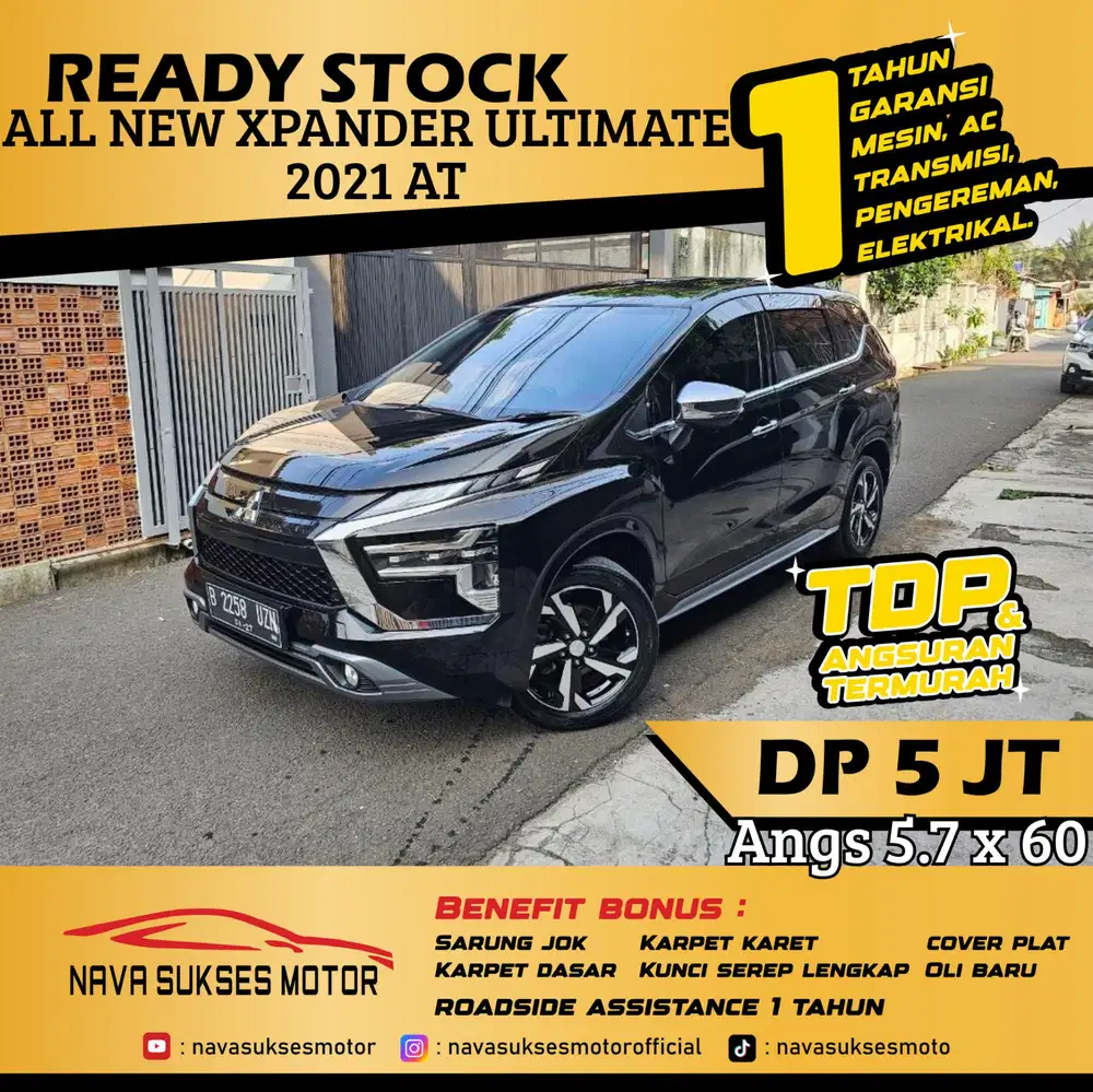 TDP 5 Jt Angs Termurah All New Xpander Ultimate 2021 Matic Hitam LowKm